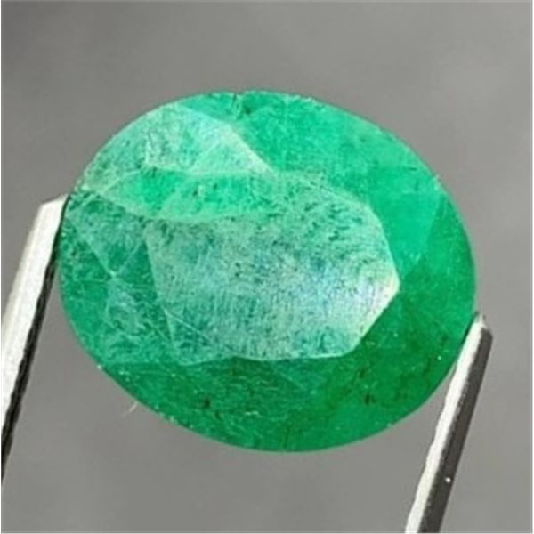 4.1 CT CERTIFIED ZAMBIAN EMERALD GEMSTONE ($4,776 APPRAISAL)