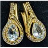 Image 1 : SILVER(4.2G), WHITE TOPAZ (2CT) EARRING, SUGGESTED RETAIL VALUE $200