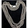 Image 1 : SILVER(4.42G), RHODIUM PLATED CUBAN CHAIN 20"