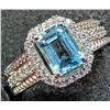 Image 1 : SILVER(3.74G), BLUE TOPAZ (1.2CT)RING, SIZE 10, SUGGESTED RETAIL VALUE $240