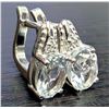 Image 2 : SILVER(3.5G), WHITE TOPAZ (3CT) EARRING, SUGGESTED RETAIL VALUE $260
