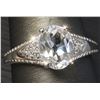 Image 1 : SILVER(3.71G), WHITE TOPAZ (1.5CT) RING, SIZE 10, SUGGESTED RETAIL VALUE $260