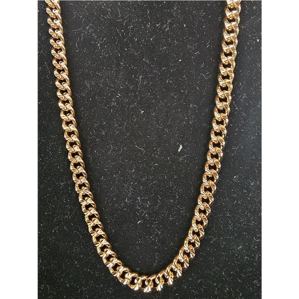 *NEW* 18K GOLD PLATED 8MM CUBAN LINK NECKLACE: 18" LONG