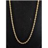 Image 1 : *NEW* 14K GOLD PLATE 4MM TWISTED ROPE NECKLACE: 23.5" LONG