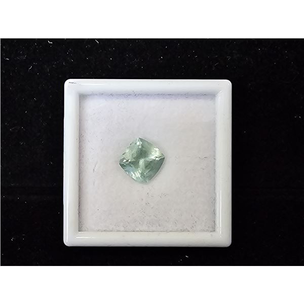 *NEW* 4.2CT CUSHION CUT UNTREATED NATURAL AQUAMARINE: 9.4MM X 9.4MM