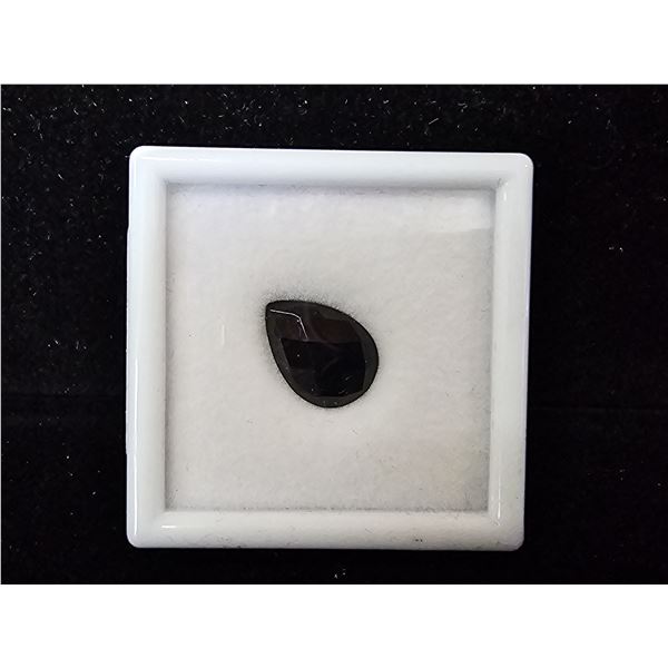 4.7CT PEAR CUT NATURAL BLACK ONYX: 10.1MM X 14.1MM