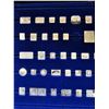 Image 2 : CASE OF STERLING SILVER MINIATURE WORLD STAMPS *COLLECTION IS NOT COMPLETE*