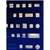 Image 5 : CASE OF STERLING SILVER MINIATURE WORLD STAMPS *COLLECTION IS NOT COMPLETE*