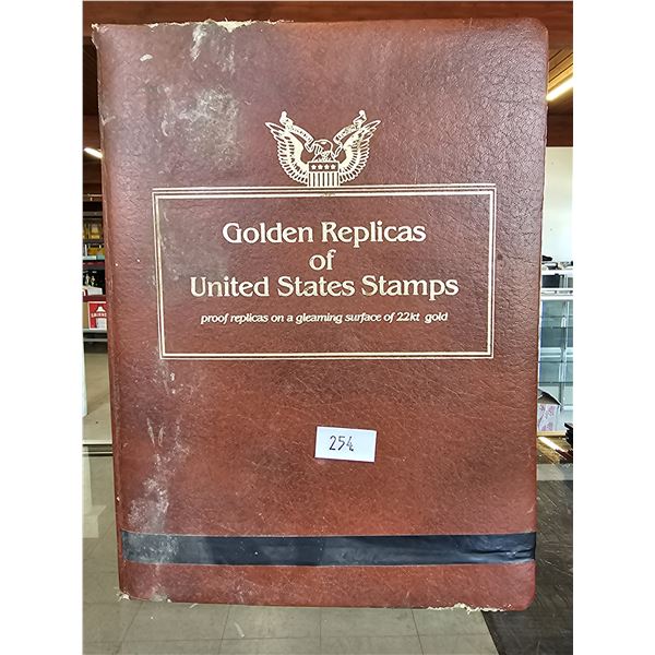 BOOK OF 22K GOLD FOIL US REPLICA STAMPS