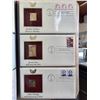 Image 4 : BOOK OF 22K GOLD FOIL US REPLICA STAMPS