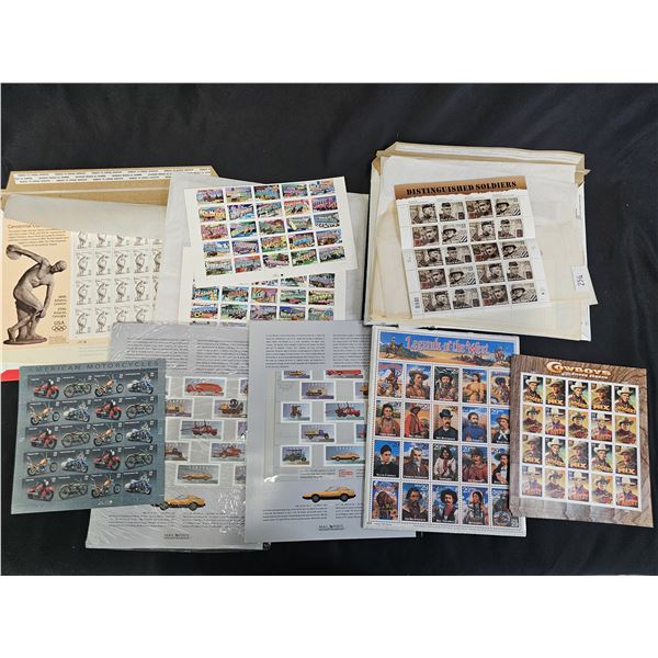 ASSTD. VTG. US & CAD STAMPS (MOSTLY US): DISTINGUISED SOLDIERS, MOTORCYCLE, CARS & MORE