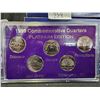 Image 3 : COLLECTION OF US COMMEMORATIVE QUARTERS: GOLD EDITION, PLATINUM EDITION, PHILADELPHIA & DENVER