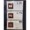 Image 6 : 9 SHEETS OF 22K GOLD FOIL US REPLICA STAMPS: EACH SHEET CONTAINS 3