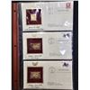 Image 9 : 9 SHEETS OF 22K GOLD FOIL US REPLICA STAMPS: EACH SHEET CONTAINS 3