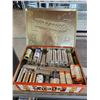 Image 1 : METAL BOX OF ASSORTED CAD ROLLED COLLECTIBLE COINS: LOONIES, QUARTERS & NICKELS