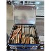 Image 1 : METAL CANUCKS LUNCHBOX OF ASSORTED CAD ROLLED COLLECTIBLE COINS: LOONIES, QUARTERS & NICKELS