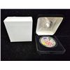 Image 1 : 2000 US 1 TROY OZ. .999 FINE SILVER COLOURIZED $1 AMERICAN SILVER EAGLE COIN IN DISPLAY BOX