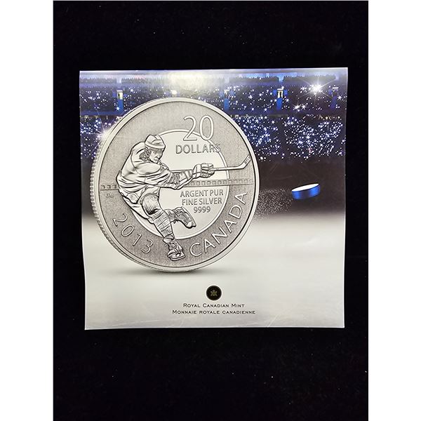 2015 CAD 7.96G .9999 FINE SILVER $20 HOCKEY PLAYER COIN