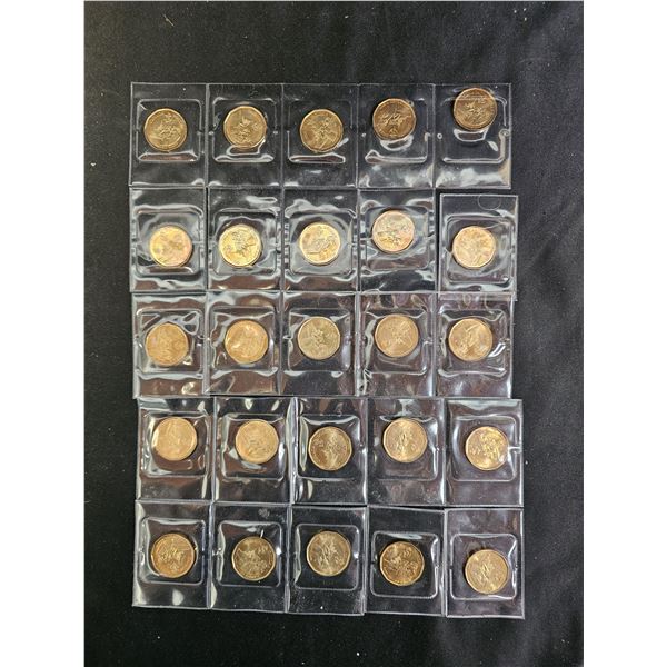 (25) COLLECTIBLE 2010 CAD $1 COMMEMORATIVE 100TH ANNIVERSARY OF THE ROYAL CANADIAN NAVY COINS