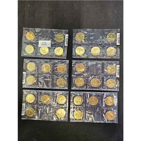 (6) PACKS OF 5 CAD 2012 CANADIAN LUCKY LOONIE $1 COINS