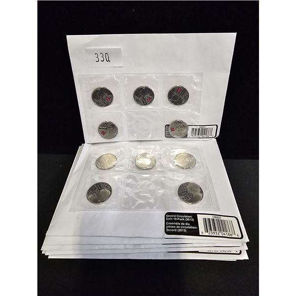 (12) CAD 2013 SECORD CIRCULATION QUARTER SETS & 2013 SALABERRY CIRCULATION QUARTER SETS