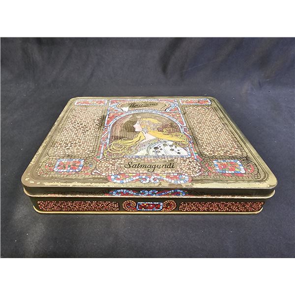 METAL WHITMAN'S SALMAGUNDI BOX OF ASSORTED FASHION JEWELRY