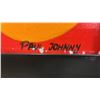 Image 2 : ORIGINAL FIRST NATIONS FRAMED OIL ON CANVAS BY PAUL JOHNNY: APPROX. 31" X 23"