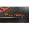 Image 2 : ORIGINAL FIRST NATIONS FRAMED OIL ON CANVAS BY PAUL JOHNNY: APPROX. 31" X 23"