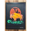 Image 1 : ORIGINAL FIRST NATIONS FRAMED OIL ON CANVAS BY PAUL JOHNNY: APPROX. 31" X 23"