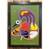 Image 1 : ORIGINAL FIRST NATIONS FRAMED OIL ON CANVAS BY PAUL JOHNNY: APPROX. 31" X 23"