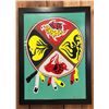 Image 1 : ORIGINAL FIRST NATIONS FRAMED OIL ON CANVAS BY PAUL JOHNNY: APPROX. 31" X 23"
