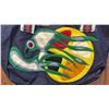 Image 2 : ORIGINAL PAUL JOHNNY WEARABLE ART DENIM BAG WITH HAND-STITCH FLANNEL APPLIQUE DESIGN