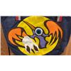Image 2 : ORIGINAL PAUL JOHNNY WEARABLE ART DENIM BAG WITH HAND-STITCH FLANNEL APPLIQUE DESIGN