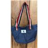Image 3 : ORIGINAL PAUL JOHNNY WEARABLE ART DENIM BAG WITH HAND-STITCH FLANNEL APPLIQUE DESIGN