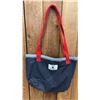 Image 3 : ORIGINAL PAUL JOHNNY WEARABLE ART DENIM BAG WITH HAND-STITCH FLANNEL APPLIQUE DESIGN