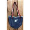 Image 3 : ORIGINAL PAUL JOHNNY WEARABLE ART DENIM BAG WITH HAND-STITCH FLANNEL APPLIQUE DESIGN