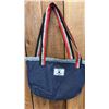 Image 3 : ORIGINAL PAUL JOHNNY WEARABLE ART DENIM BAG WITH HAND-STITCH FLANNEL APPLIQUE DESIGN