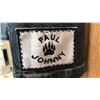 Image 3 : ORIGINAL PAUL JOHNNY WEARABLE ART DENIM JACKET WITH HAND-STICHED FLANNEL & BEAD APPLIQUE DESIGN
