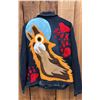 Image 2 : ORIGINAL PAUL JOHNNY WEARABLE ART DENIM JACKET WITH HAND-STICHED FLANNEL APPLIQUE DESIGN: SIZE 1X