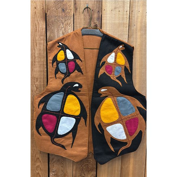 ORIGINAL PAUL JOHNNY WEARABLE ART HAND-STITCHED FLANNEL VEST