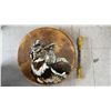 Image 1 : HAND PAINTED OWL ANIMAL SKIN DRUM WITH DRUMSTICK