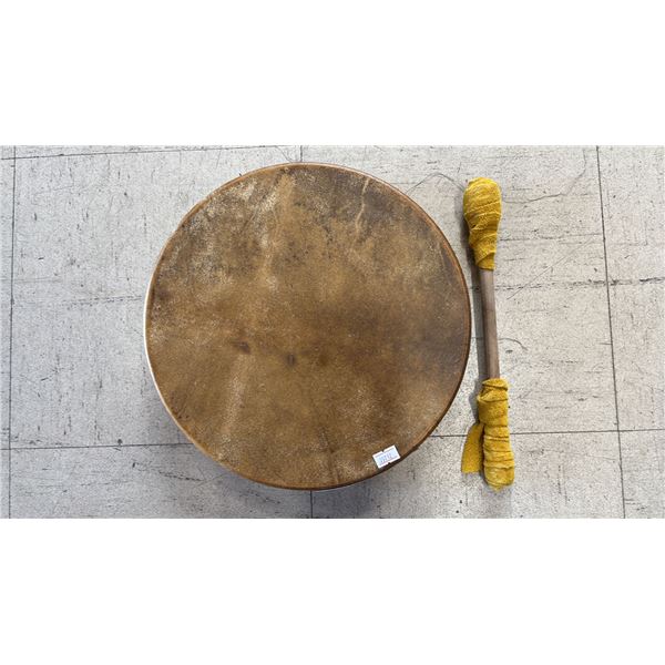 ANIMAL SKIN DRUM WITH DRUMSTICK