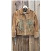 Image 1 : REAL LEATHER FIRST NATIONS LEATHER BEADED BUTTON-UP JACKET SIZE XL