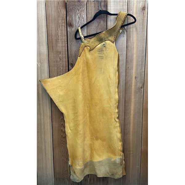 LEATHER ZIPPERED DRESS SIZE UNKNOWN