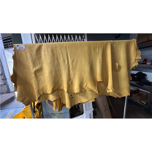 3 SHEETS OF TANNED LEATHER