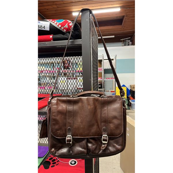 SAMSONITE LEATHER LAPTOP SHOULDER BAG