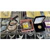 Image 6 : SHELF OF ASSORTED FASHION JEWERLY, CHINESE BANKNOTES, SANDALWOOD FAN, GARMIN NUVI & MORE