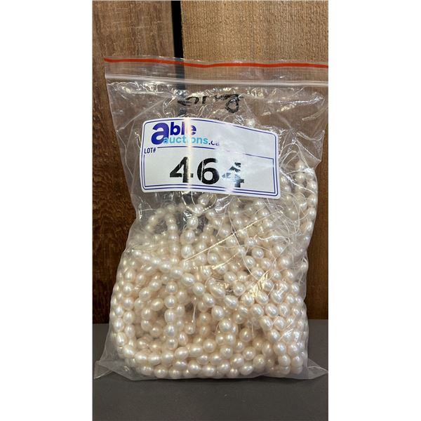 BAG OF (20) FRESHWATER PEARL STRANDS WITH A SMALL BAG OF LOBSTER CLASP CLOSURES