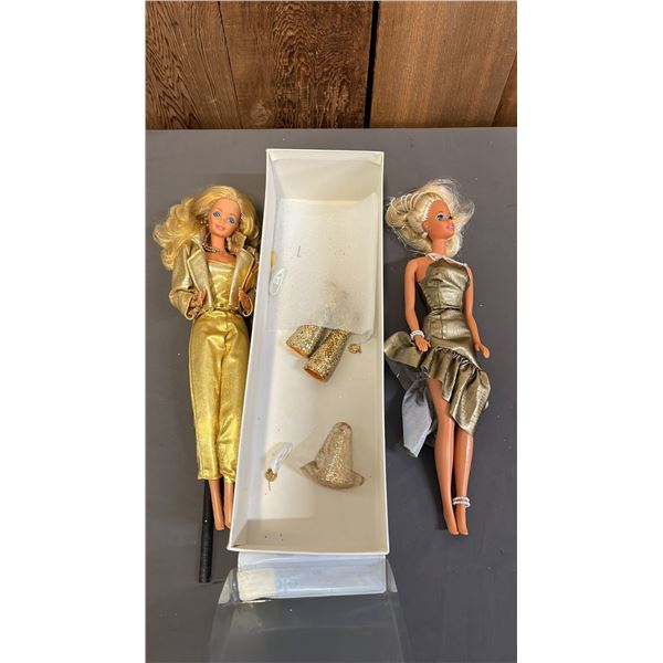 (2) VINTAGE GOLDEN DREAM BARBIES