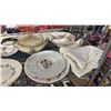 Image 2 : ASSORTED VINTAGE CHINA & GLASSWARE: CROWN DUCAL LIDDED SERVING DISH, ROYAL DOULTON ARKADIA & MORE